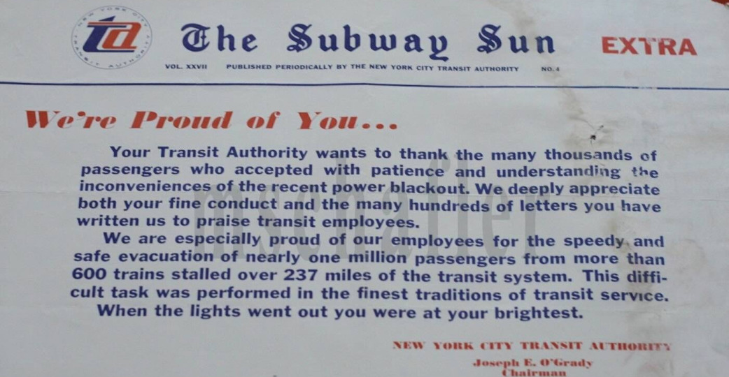 Az 1965-ös áramszünet emléke: idegenek segítették egymást a New York-i metróban